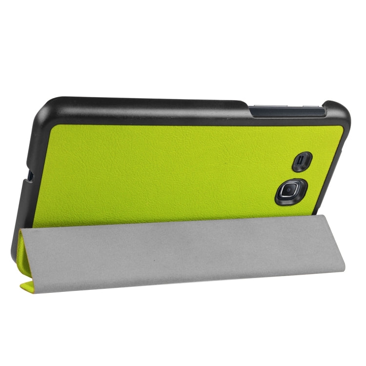Custer Texture Horizontal Flip Solid Color Leather Case with Three-folding Holder for Galaxy Tab A 7.0 2016 / T280N