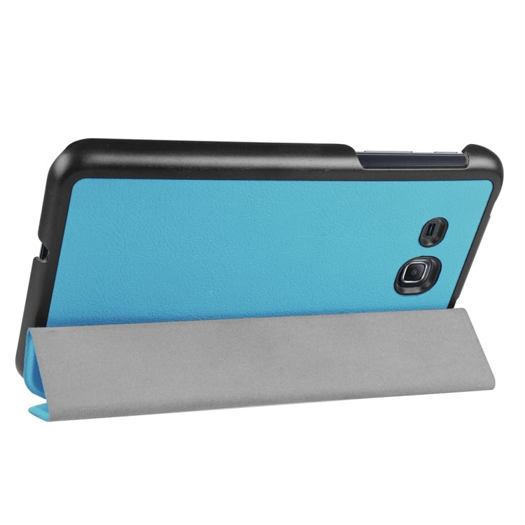 Custer Texture Horizontal Flip Solid Color Leather Case with Three-folding Holder for Galaxy Tab A 7.0 2016 / T280N
