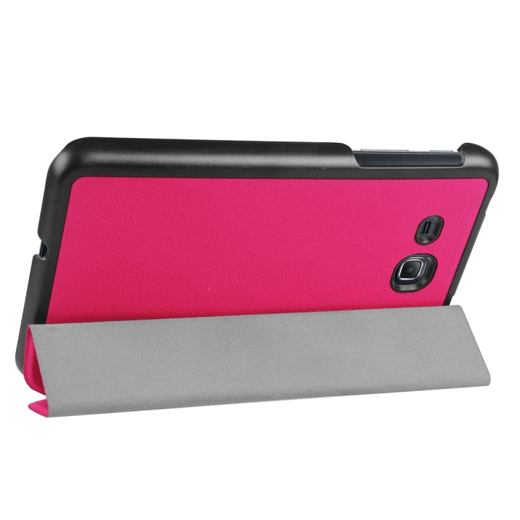 Custer Texture Horizontal Flip Solid Color Leather Case with Three-folding Holder for Galaxy Tab A 7.0 2016 / T280N