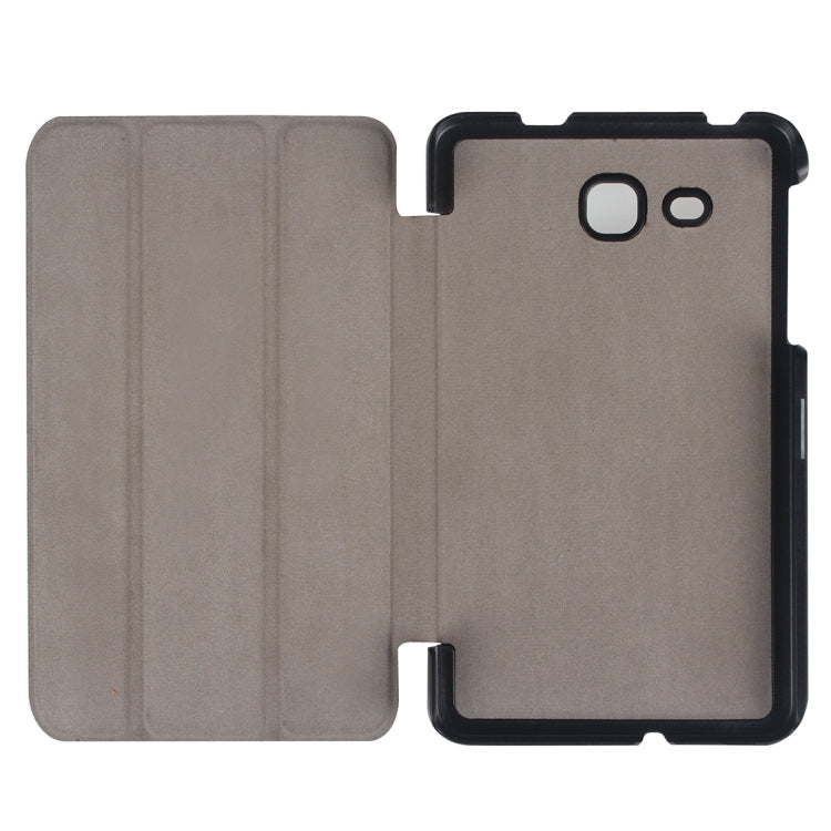 Custer Texture Horizontal Flip Solid Color Leather Case with Three-folding Holder for Galaxy Tab A 7.0 2016 / T280N