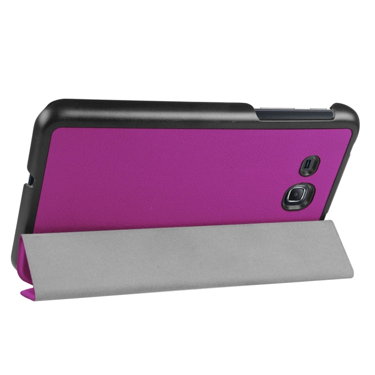 Custer Texture Horizontal Flip Solid Color Leather Case with Three-folding Holder for Galaxy Tab A 7.0 2016 / T280N