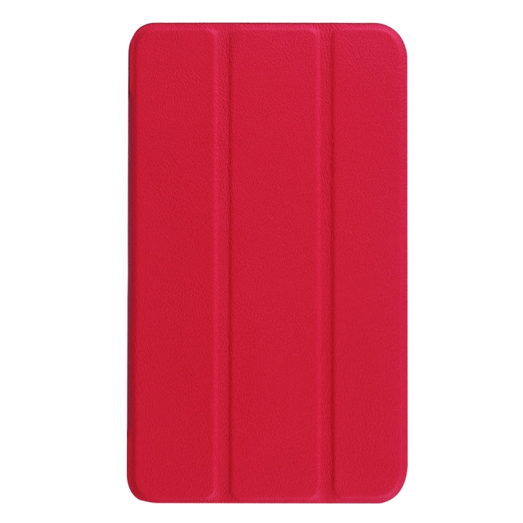 Custer Texture Horizontal Flip Solid Color Leather Case with Three-folding Holder for Galaxy Tab A 7.0 2016 / T280N