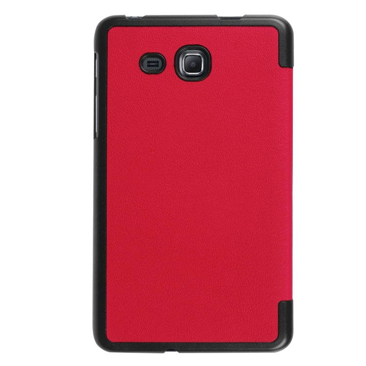 Custer Texture Horizontal Flip Solid Color Leather Case with Three-folding Holder for Galaxy Tab A 7.0 2016 / T280N