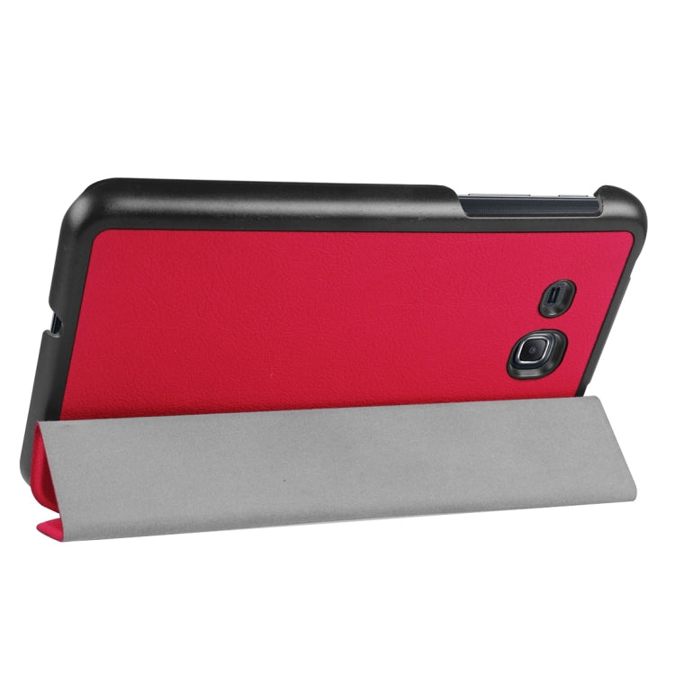 Custer Texture Horizontal Flip Solid Color Leather Case with Three-folding Holder for Galaxy Tab A 7.0 2016 / T280N