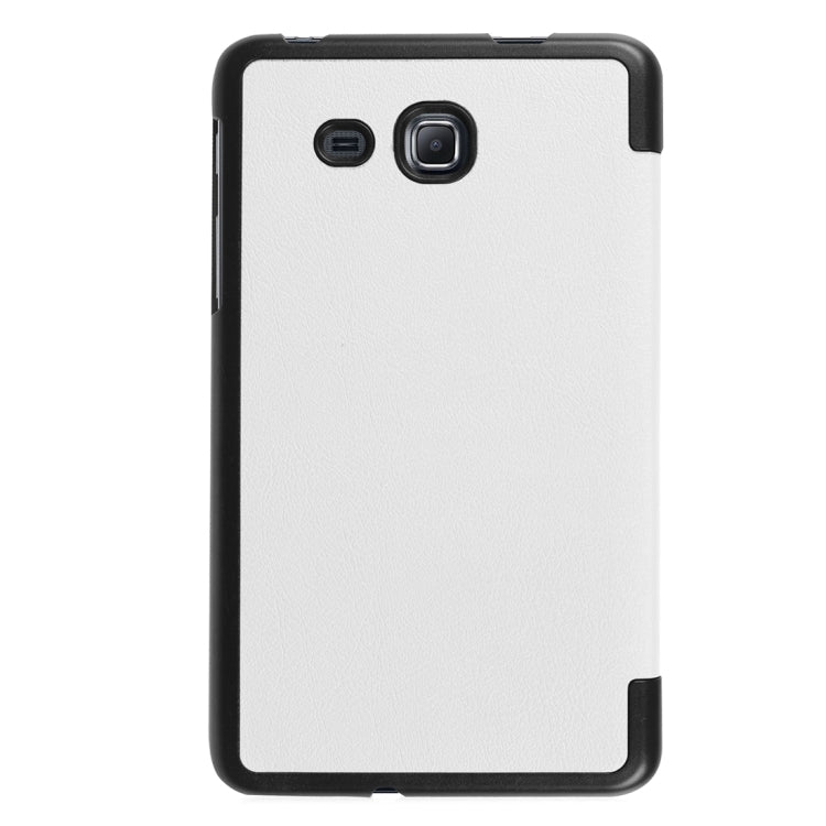 Custer Texture Horizontal Flip Solid Color Leather Case with Three-folding Holder for Galaxy Tab A 7.0 2016 / T280N