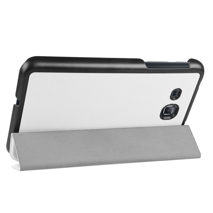 Custer Texture Horizontal Flip Solid Color Leather Case with Three-folding Holder for Galaxy Tab A 7.0 2016 / T280N