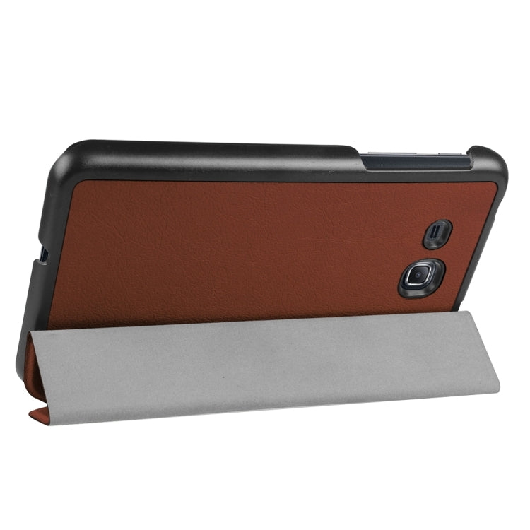 Custer Texture Horizontal Flip Solid Color Leather Case with Three-folding Holder for Galaxy Tab A 7.0 2016 / T280N