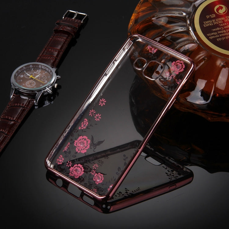 For Galaxy A3(2016) / A310 Flowers Patterns Electroplating Soft TPU Protective Cover Case