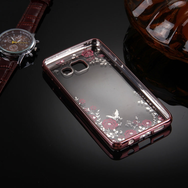 For Galaxy A3(2016) / A310 Flowers Patterns Electroplating Soft TPU Protective Cover Case