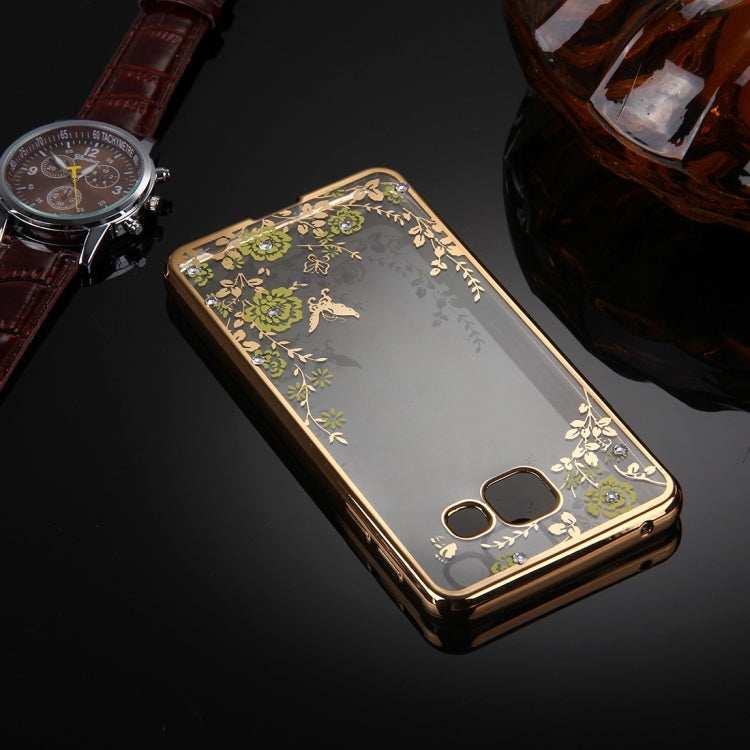 For Galaxy A3(2016) / A310 Flowers Patterns Electroplating Soft TPU Protective Cover Case