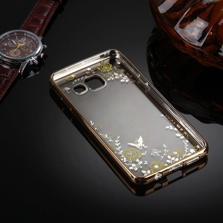 For Galaxy A3(2016) / A310 Flowers Patterns Electroplating Soft TPU Protective Cover Case