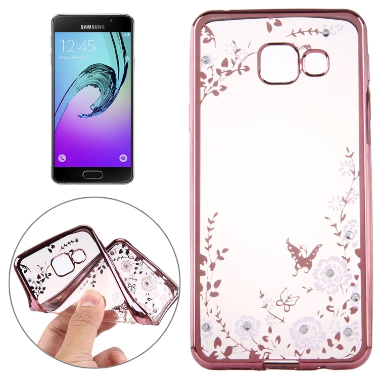 For Galaxy A3(2016) / A310 Flowers Patterns Electroplating Soft TPU Protective Cover Case