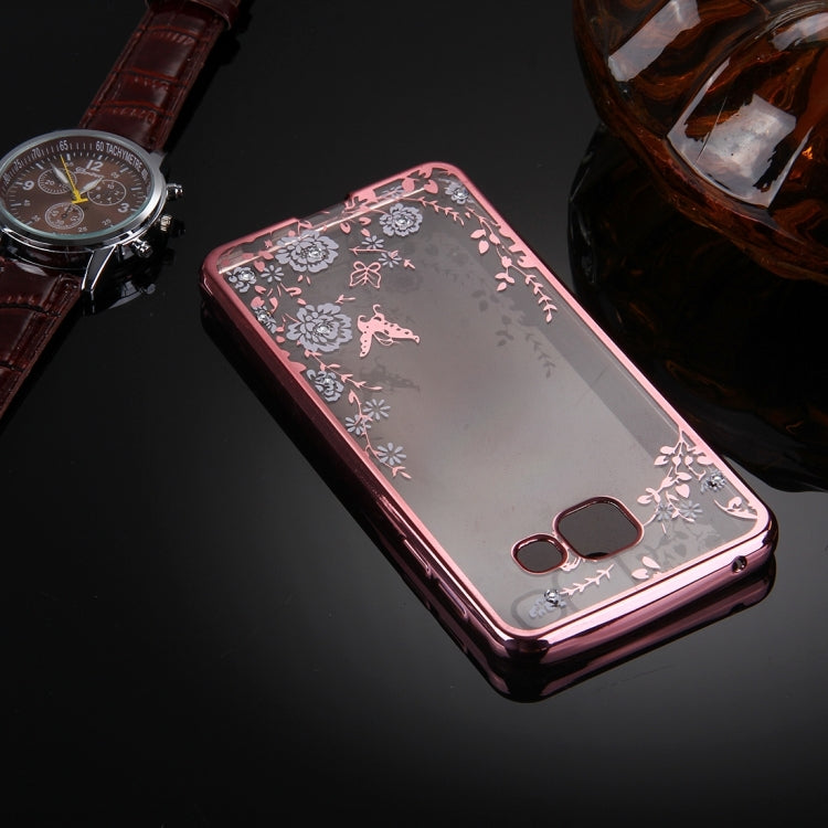 For Galaxy A3(2016) / A310 Flowers Patterns Electroplating Soft TPU Protective Cover Case