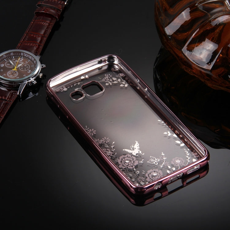 For Galaxy A3(2016) / A310 Flowers Patterns Electroplating Soft TPU Protective Cover Case