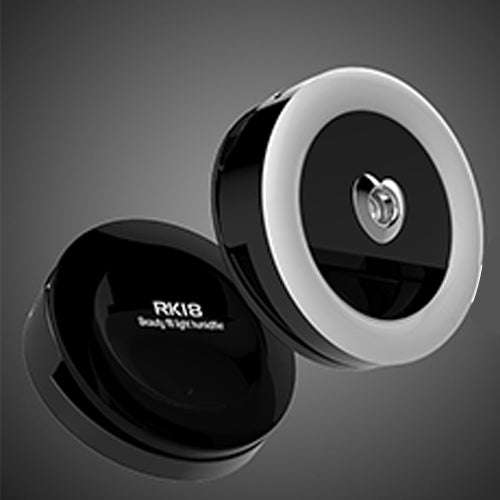 RK18 Mini and Portable 3 Levels of Brightness Heart Shape Beauty Fill Light Moisturizer with 32 LED Light, For iPhone, Galaxy, Huawei, Xiaomi, LG, HTC and Other Smart Phones