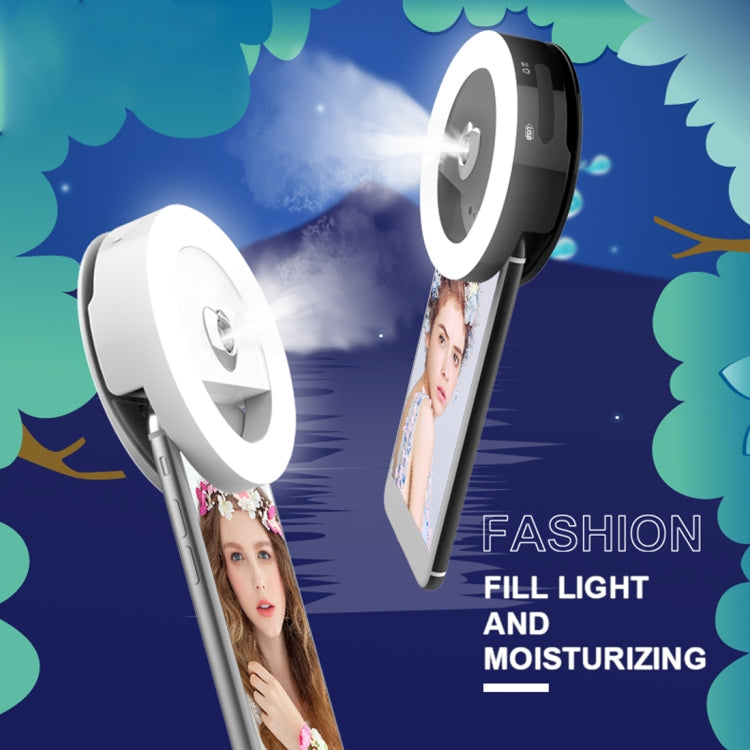 RK18 Mini and Portable 3 Levels of Brightness Heart Shape Beauty Fill Light Moisturizer with 32 LED Light, For iPhone, Galaxy, Huawei, Xiaomi, LG, HTC and Other Smart Phones