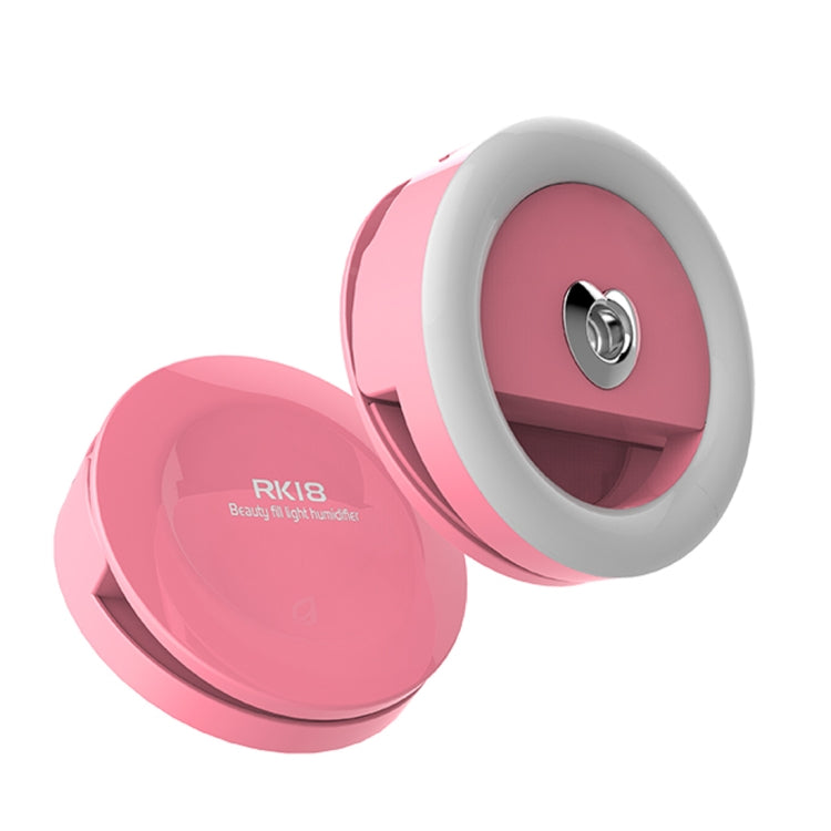 RK18 Mini and Portable 3 Levels of Brightness Heart Shape Beauty Fill Light Moisturizer with 32 LED Light, For iPhone, Galaxy, Huawei, Xiaomi, LG, HTC and Other Smart Phones