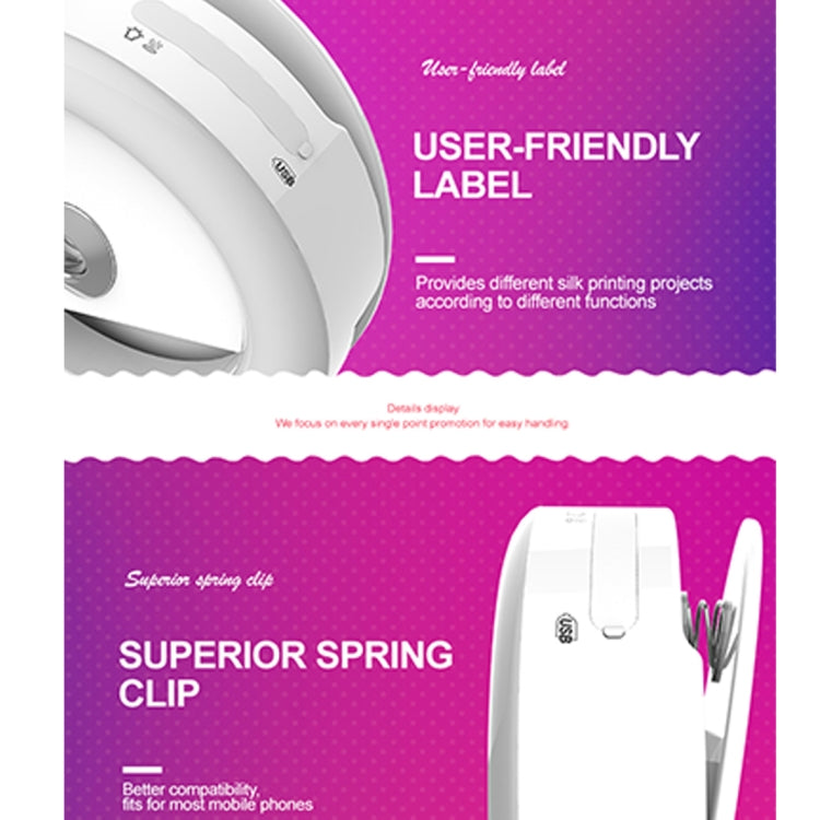 RK18 Mini and Portable 3 Levels of Brightness Heart Shape Beauty Fill Light Moisturizer with 32 LED Light, For iPhone, Galaxy, Huawei, Xiaomi, LG, HTC and Other Smart Phones