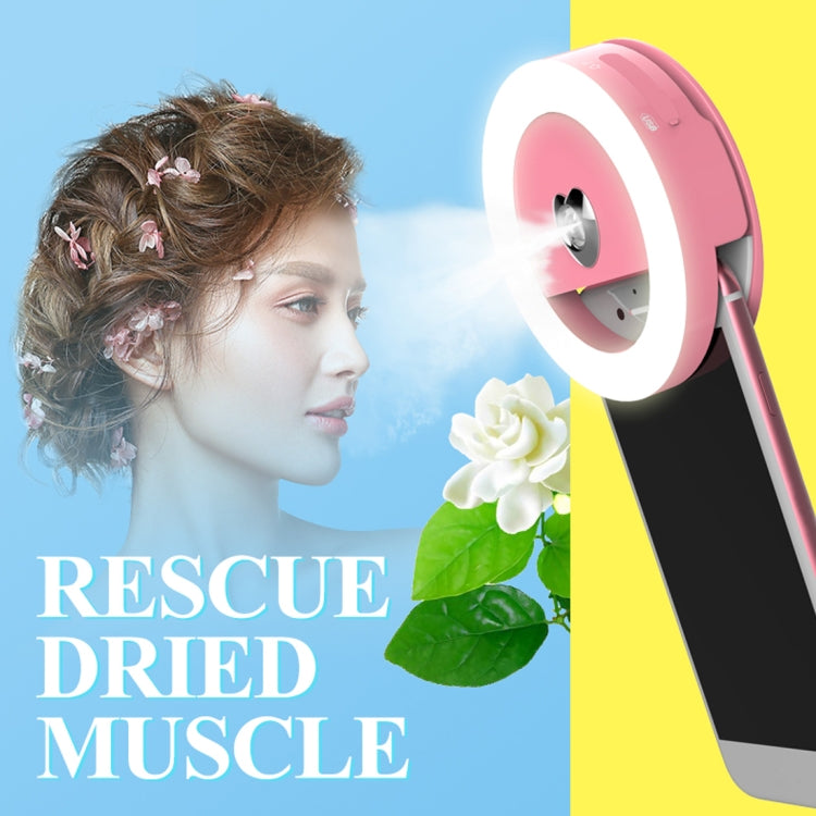 RK18 Mini and Portable 3 Levels of Brightness Heart Shape Beauty Fill Light Moisturizer with 32 LED Light, For iPhone, Galaxy, Huawei, Xiaomi, LG, HTC and Other Smart Phones