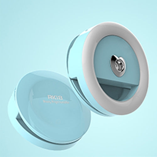 RK18 Mini and Portable 3 Levels of Brightness Heart Shape Beauty Fill Light Moisturizer with 32 LED Light, For iPhone, Galaxy, Huawei, Xiaomi, LG, HTC and Other Smart Phones