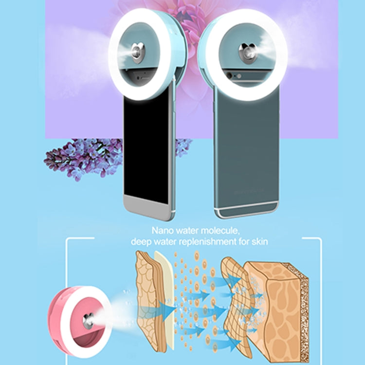 RK18 Mini and Portable 3 Levels of Brightness Heart Shape Beauty Fill Light Moisturizer with 32 LED Light, For iPhone, Galaxy, Huawei, Xiaomi, LG, HTC and Other Smart Phones