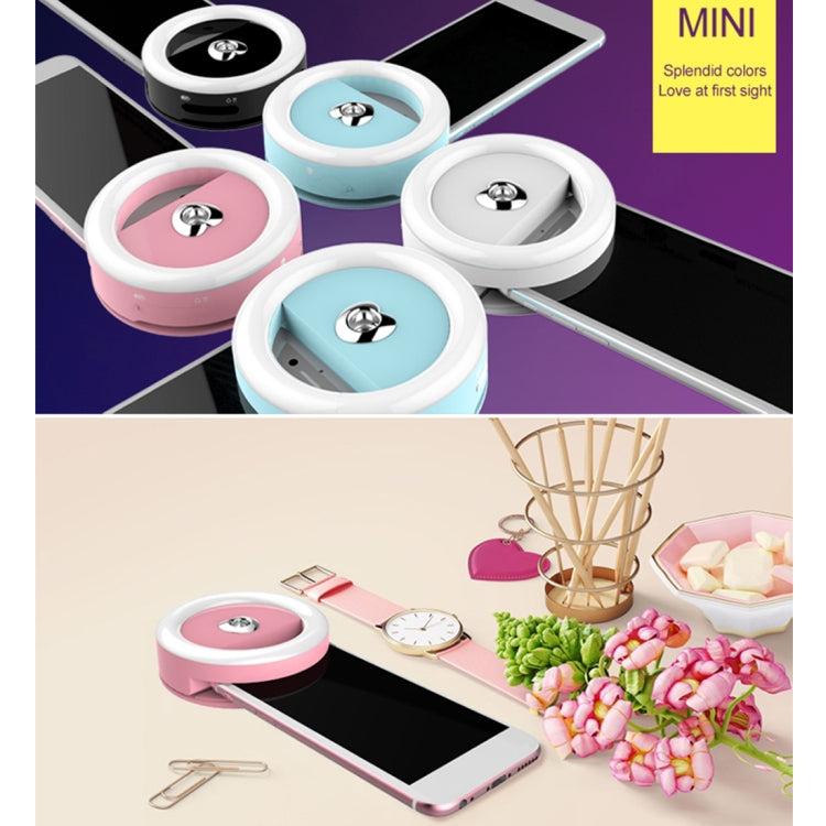 RK18 Mini and Portable 3 Levels of Brightness Heart Shape Beauty Fill Light Moisturizer with 32 LED Light, For iPhone, Galaxy, Huawei, Xiaomi, LG, HTC and Other Smart Phones