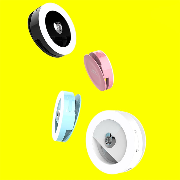 RK18 Mini and Portable 3 Levels of Brightness Heart Shape Beauty Fill Light Moisturizer with 32 LED Light, For iPhone, Galaxy, Huawei, Xiaomi, LG, HTC and Other Smart Phones