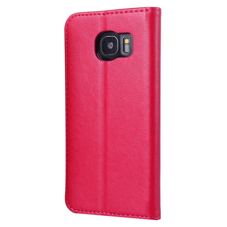 For Galaxy S7 / G930 No Buckle and Magnetic Suction of Lambskin Texture Horizontal Flip Leather Case with Holder & Card Slots