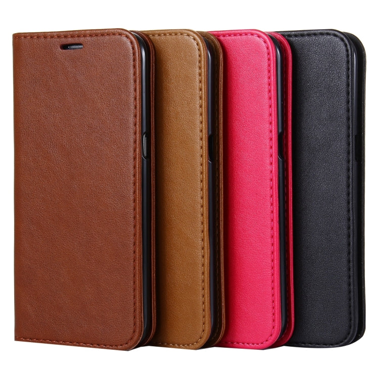For Galaxy S7 / G930 No Buckle and Magnetic Suction of Lambskin Texture Horizontal Flip Leather Case with Holder & Card Slots
