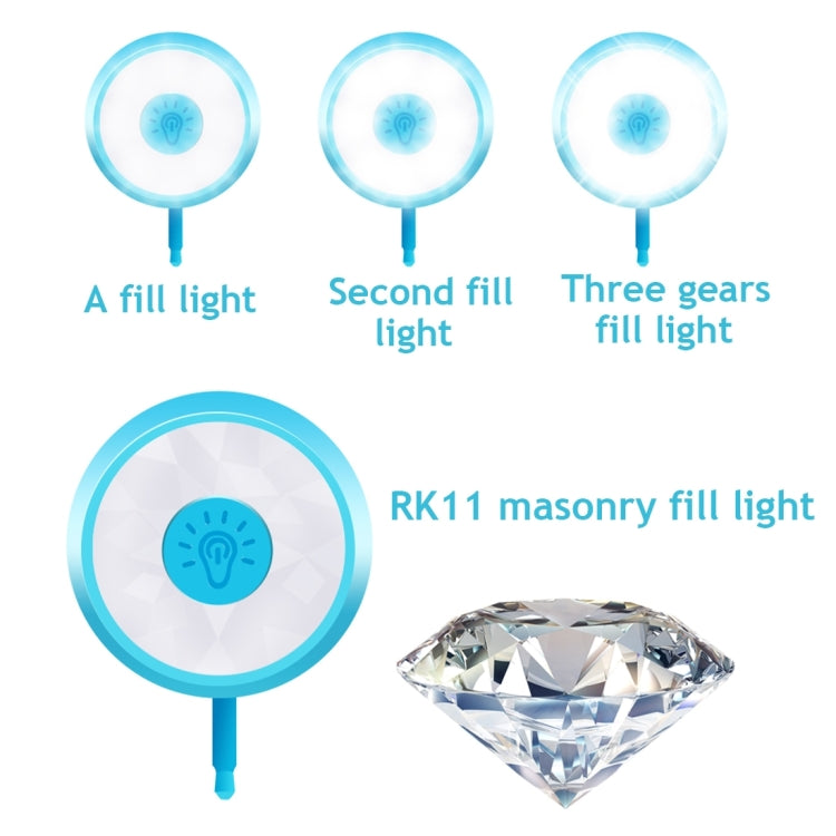 RK11 Universal Night Using Selfie Enhancing Diamond 6 LED Flash Light for iPhone & Android Smartphones & Tablets & Digital Camera