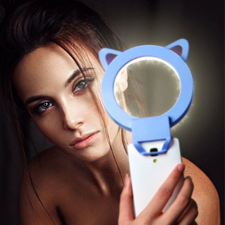 RK13 Anchor Live Broadcast Cute Artifact Cat Ears Shape 3 Levels of Brightness Beauty Fill Light with 36 LED Light, For iPhone, Galaxy, Huawei, Xiaomi, LG, HTC and Other Smart Phones