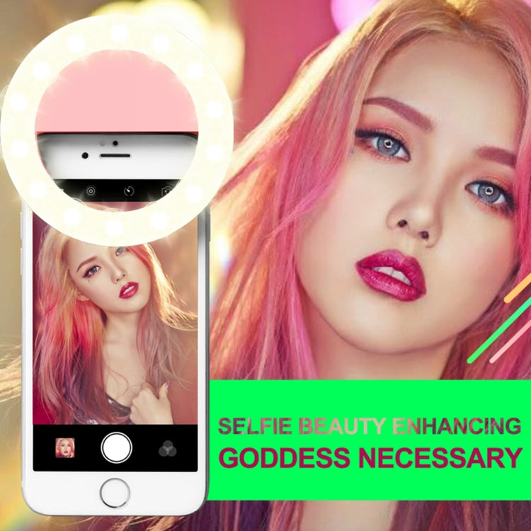 RK14 Anchor Beauty Artifact 3 Levels of Brightness Selfie Flash Light with 33 LED Lights, For iPhone, Galaxy, Huawei, Xiaomi, LG, HTC and Other Smart Phones