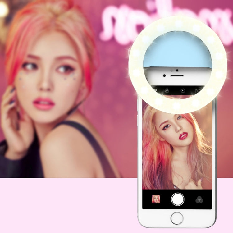 RK14 Anchor Beauty Artifact 3 Levels of Brightness Selfie Flash Light with 33 LED Lights, For iPhone, Galaxy, Huawei, Xiaomi, LG, HTC and Other Smart Phones