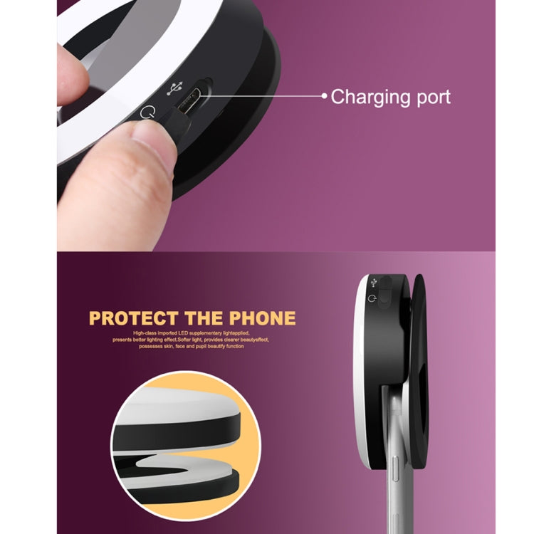 RK14 Anchor Beauty Artifact 3 Levels of Brightness Selfie Flash Light with 33 LED Lights, For iPhone, Galaxy, Huawei, Xiaomi, LG, HTC and Other Smart Phones