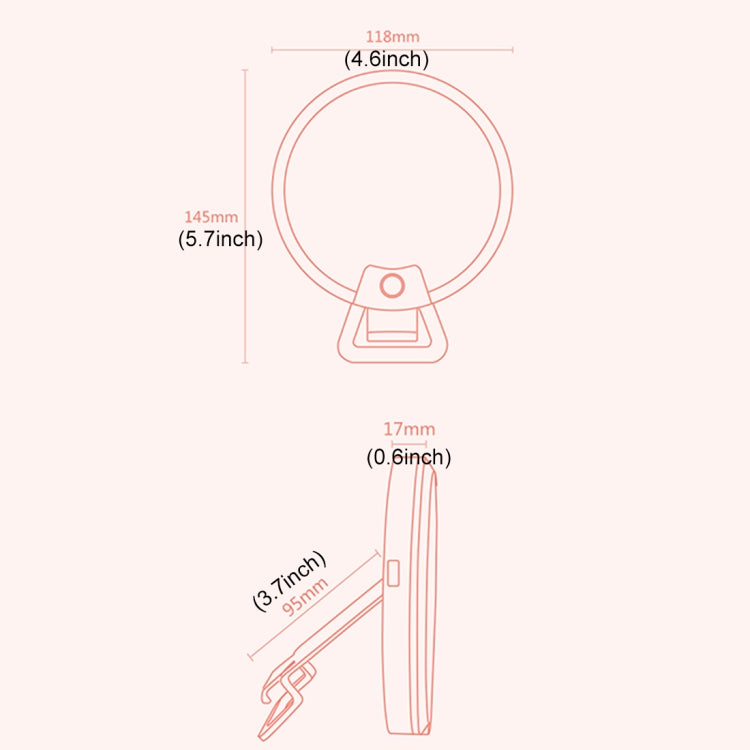 RK16 Multi-function Beauty Artifact 4 Levels Warm and White Light Cosmetic Mirror / Fill Light / with 40 LED Light, For iPhone, Galaxy, Huawei, Xiaomi, LG, HTC and Other Smart Phones(Green)