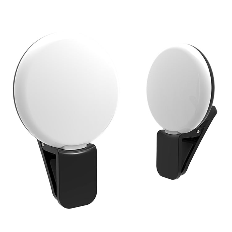 RK17 Mini and Portable Live Show Beauty Artifact 3 Levels of Brightness Warm and White Light Fill Light with 9 LED Light, For iPhone, Galaxy, Huawei, Xiaomi, LG, HTC and Other Smart Phones