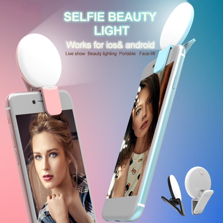 RK17 Mini and Portable Live Show Beauty Artifact 3 Levels of Brightness Warm and White Light Fill Light with 9 LED Light, For iPhone, Galaxy, Huawei, Xiaomi, LG, HTC and Other Smart Phones