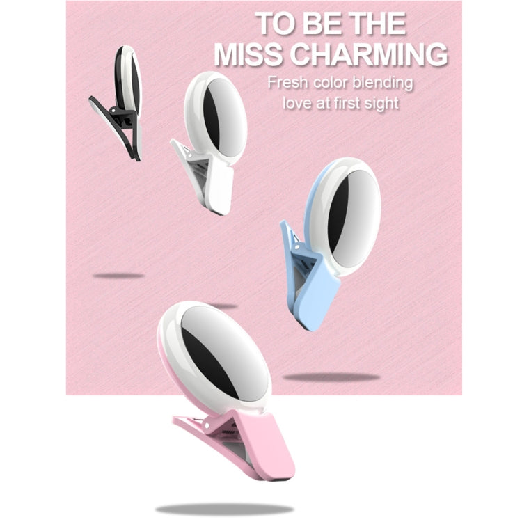 RK17S 3 Levels of Brightness Cold + Warm + Mixed Light Mini Cosmetic Mirror / Beauty Fill Light with 20 LED Light, For iPhone, Galaxy, Huawei, Xiaomi, LG, HTC and Other Smart Phones
