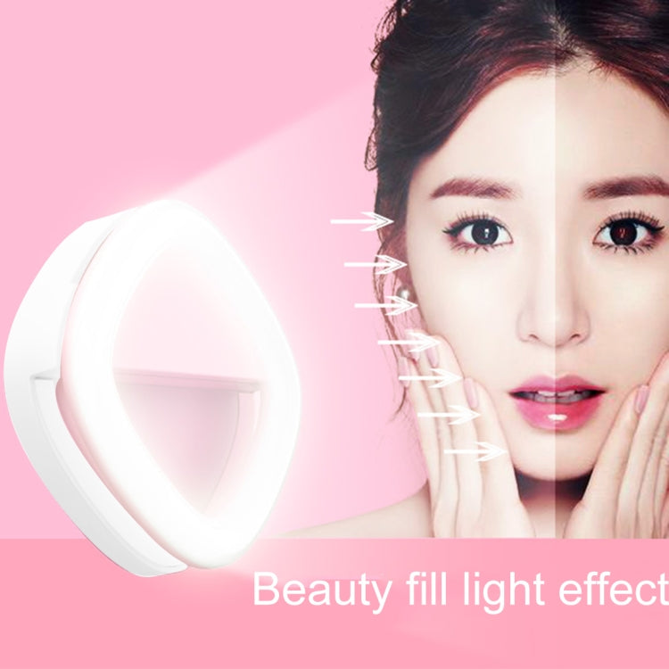 RK20 Mini and Portable Selfie Artifact 3 Levels of Brightness Cold and Warm Light Fill Light, For iPhone, Galaxy, Huawei, Xiaomi, LG, HTC and Other Smart Phones