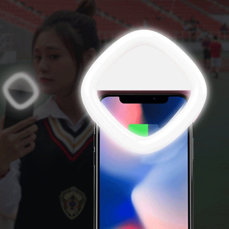 RK20 Mini and Portable Selfie Artifact 3 Levels of Brightness Cold and Warm Light Fill Light, For iPhone, Galaxy, Huawei, Xiaomi, LG, HTC and Other Smart Phones