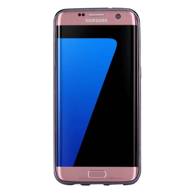 For Galaxy S7 Edge / G935 Electroplating Straw Mat Texture TPU Protective Case