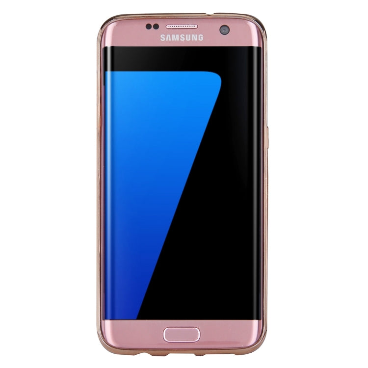 For Galaxy S7 Edge / G935 Electroplating Straw Mat Texture TPU Protective Case
