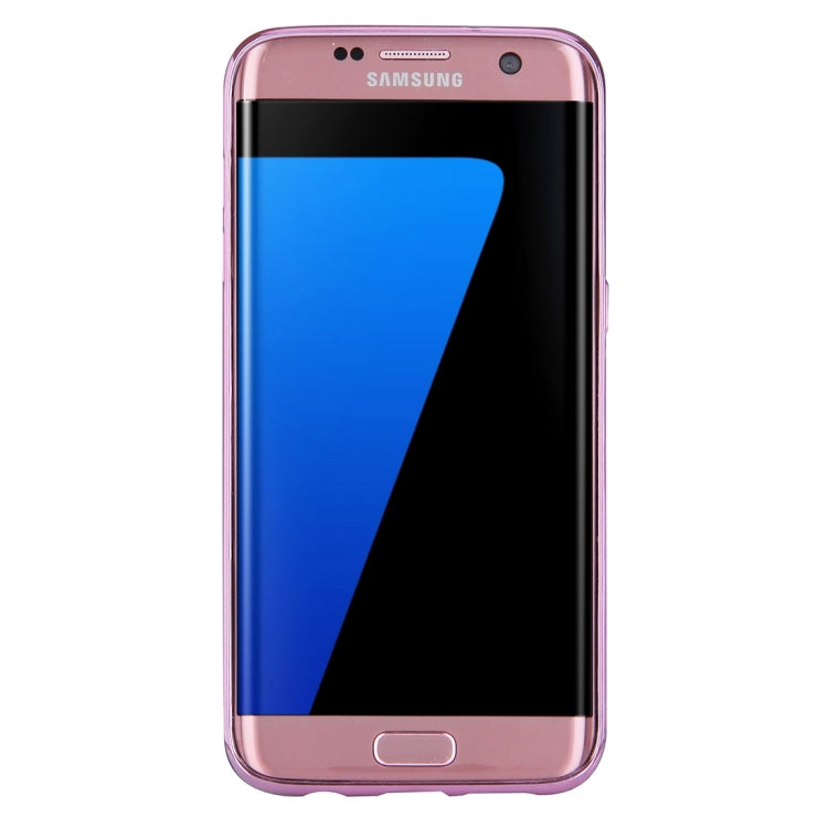 For Galaxy S7 Edge / G935 Electroplating Straw Mat Texture TPU Protective Case