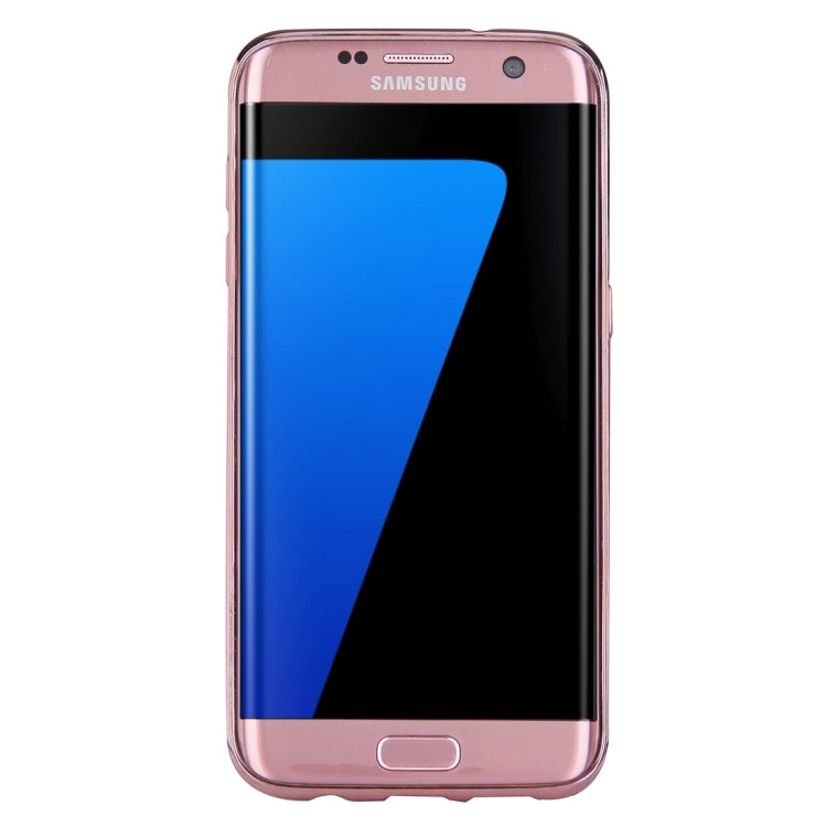 For Galaxy S7 Edge / G935 Electroplating Straw Mat Texture TPU Protective Case