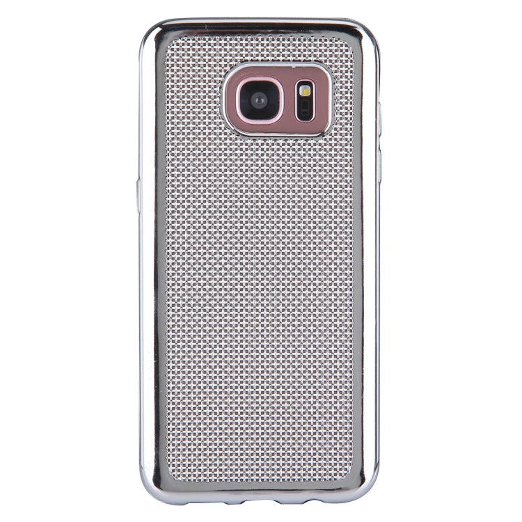 For Galaxy S7 Edge / G935 Electroplating Straw Mat Texture TPU Protective Case