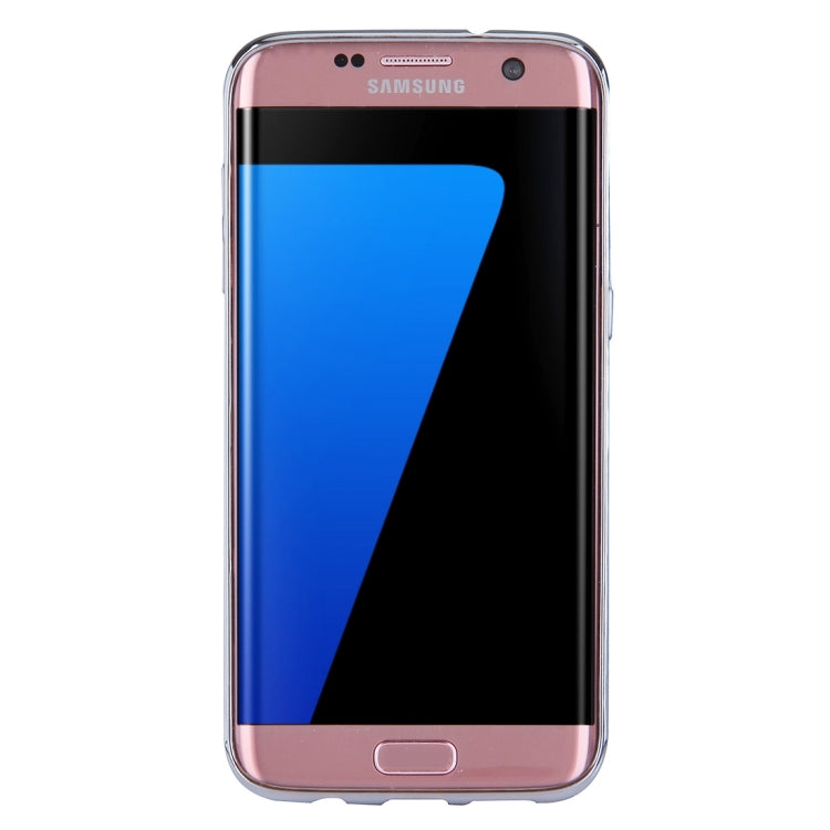 For Galaxy S7 Edge / G935 Electroplating Straw Mat Texture TPU Protective Case