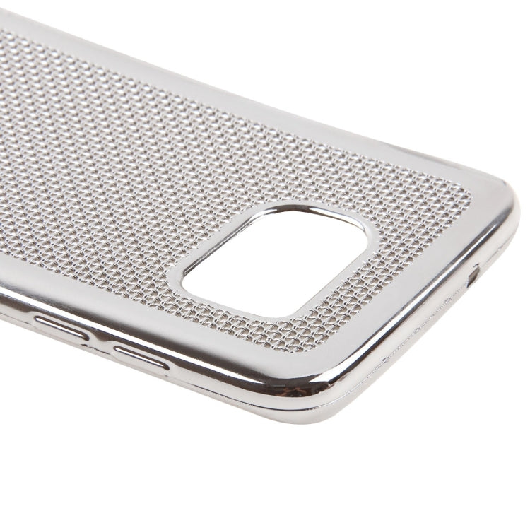 For Galaxy S7 Edge / G935 Electroplating Straw Mat Texture TPU Protective Case