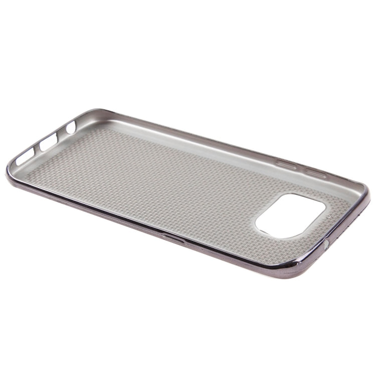 For Galaxy S7 / G930 Electroplating Straw Mat Texture TPU Protective Case