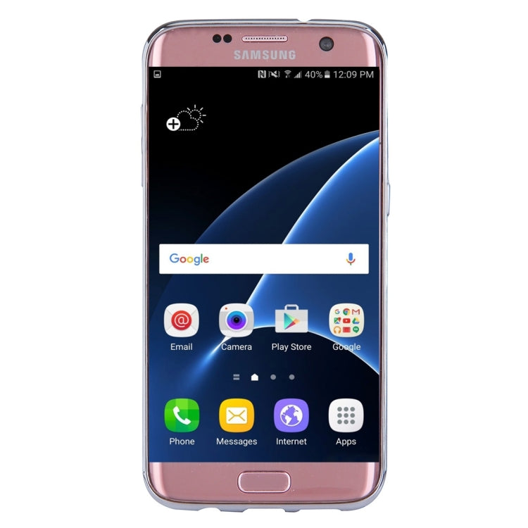 For Galaxy S7 / G930 Electroplating Straw Mat Texture TPU Protective Case