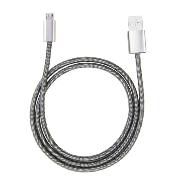 80cm High Speed Spring Style Micro USB to USB 2.0 Data Sync Charging Cable for Samsung, HTC, Sony, Huawei, Xiaomi, Lenovo and Other Android Smartphones(Silver)